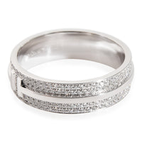 Tiffany T Wide Pave Diamond Ring in 18K White Gold  0.63 Ctw