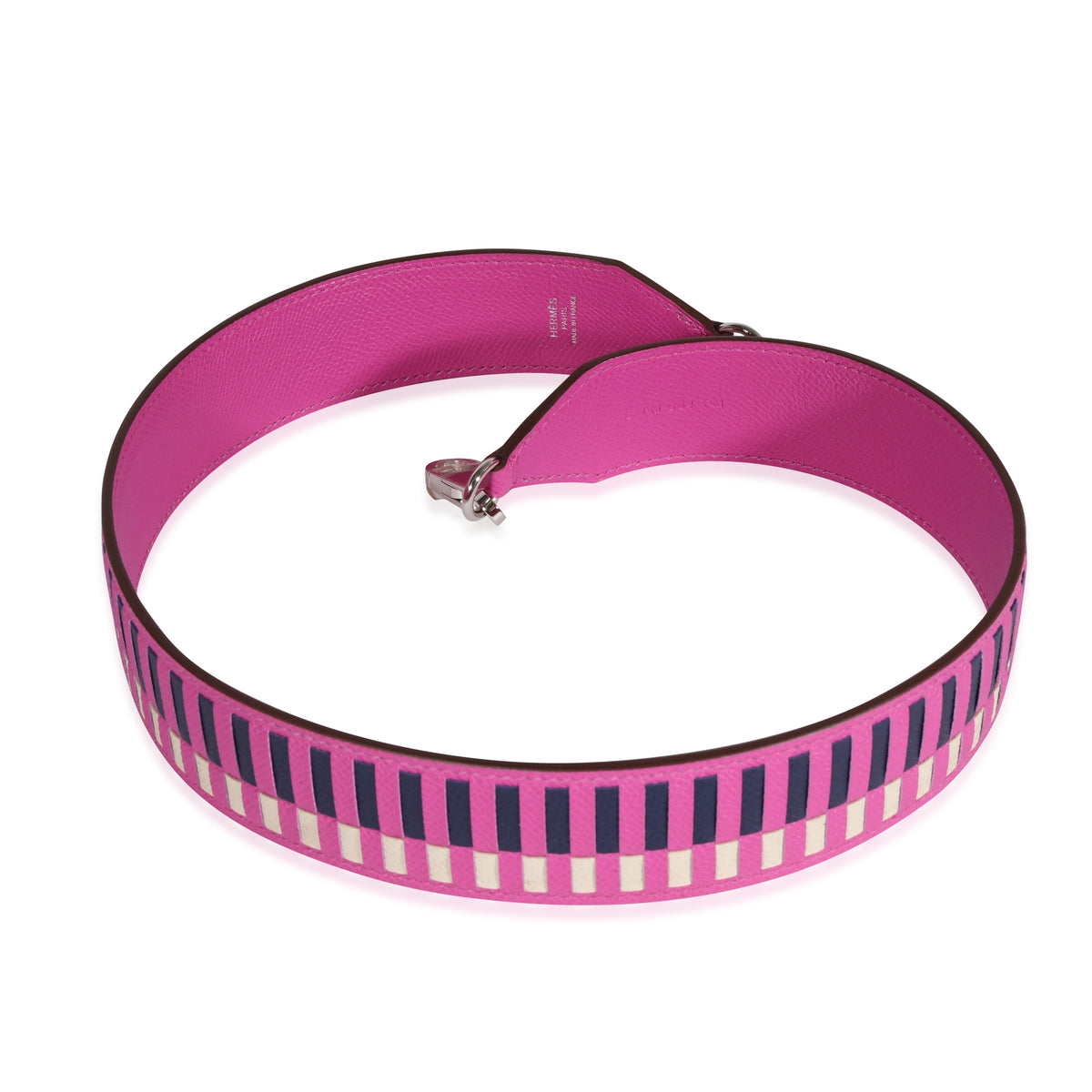 Hermès Magnolia, Bleu Saphir, & Craie Epsom Tressage Shoulder Strap pv