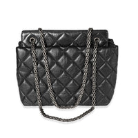 Black Quilted Aged Calfskin Reissue Shopping Tote