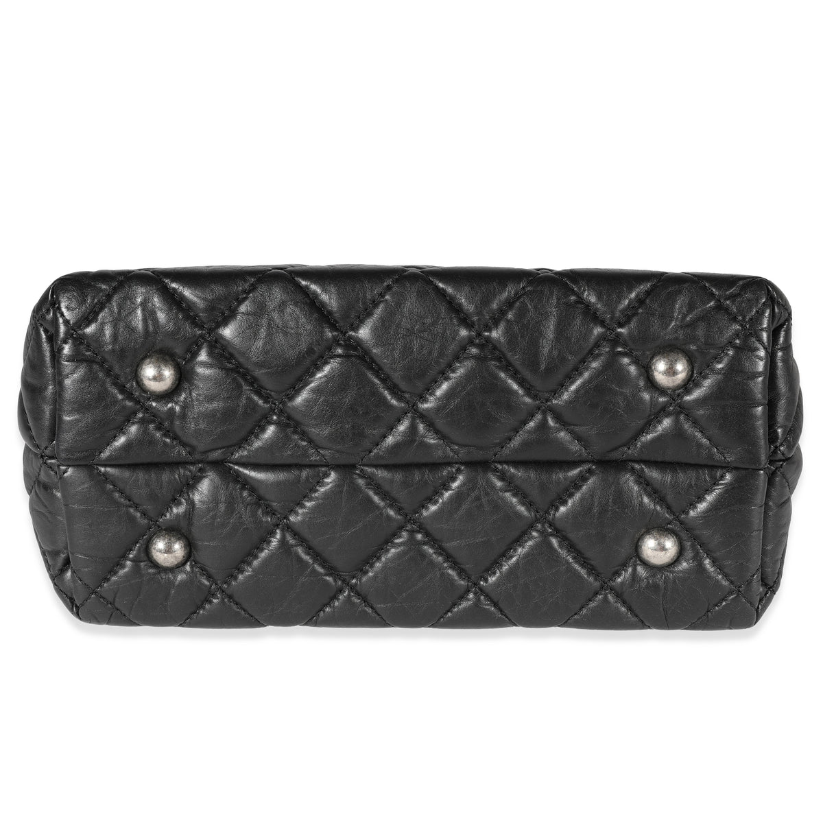 Black Quilted Aged Calfskin Reissue Shopping Tote