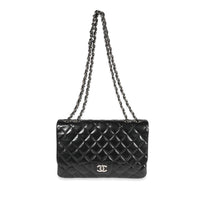 Black Quilted Lambskin Jumbo Classic Single Flap Bag