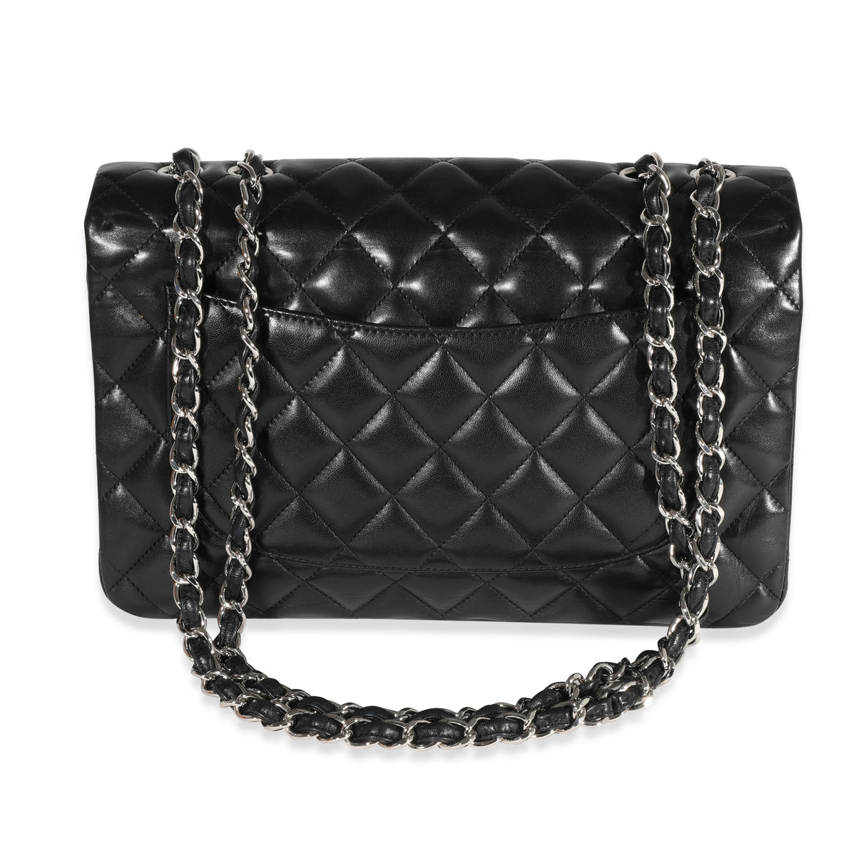 Black Quilted Lambskin Jumbo Classic Single Flap Bag