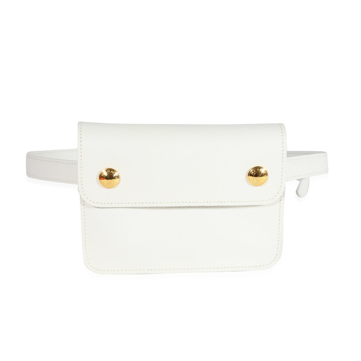 Vintage White Evergrain Pochette Belt Bag GHW