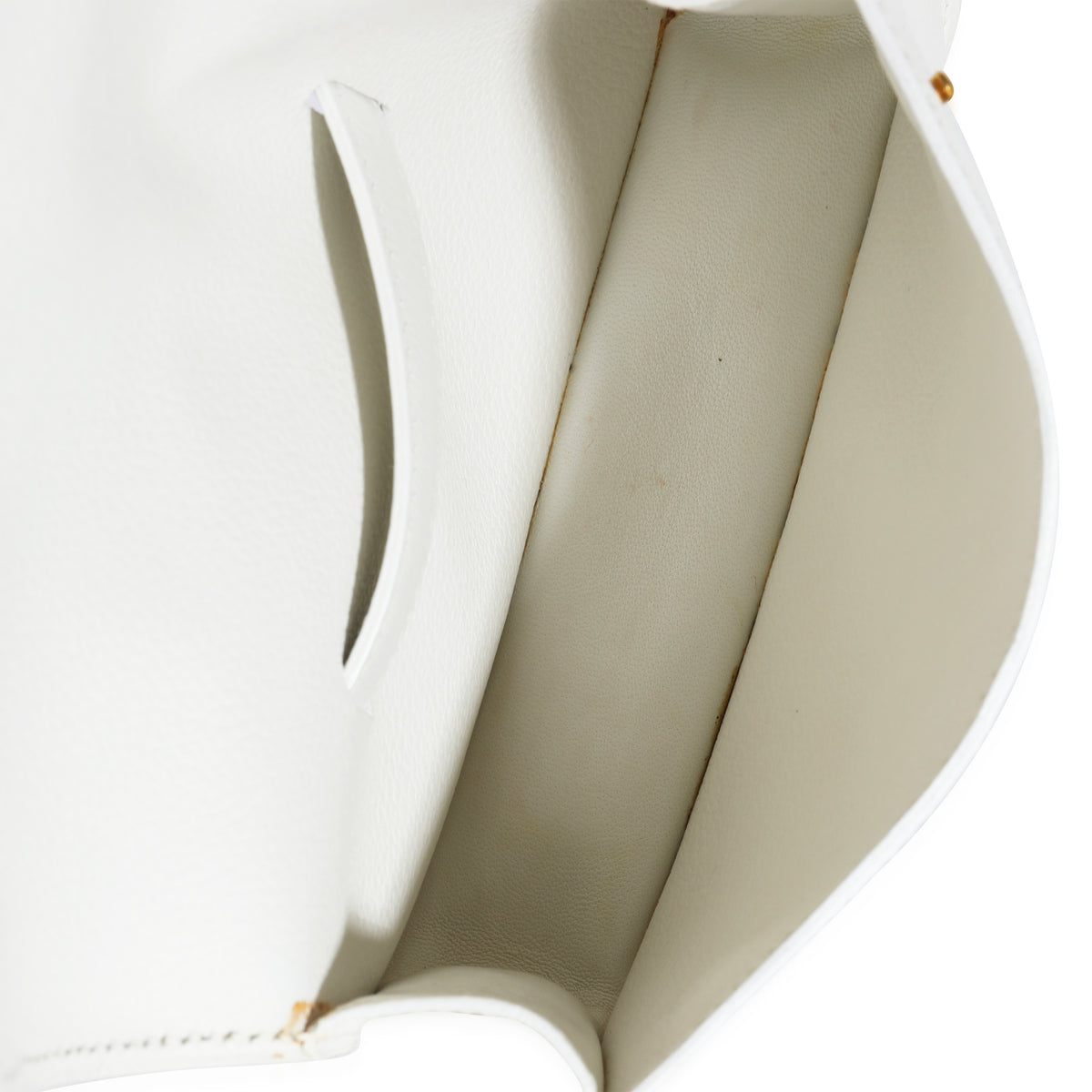 Hermès Vintage White Evergrain Pochette Belt Bag GHW