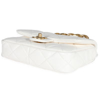 Chanel White Quilted Lambskin Small Funky Town Flap Bag Handbag box