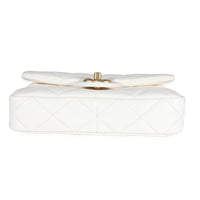 White Quilted Lambskin Small Funky Town Flap Bag