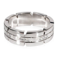 Tank Francaise Diamond Ring in 18k White Gold 0.17 CTW