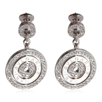 Astrale Cerchi Drop Diamond Earrings in 18k White Gold 1 3/8 CTW