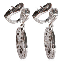 Astrale Cerchi Drop Diamond Earrings in 18k White Gold 1 3/8 CTW