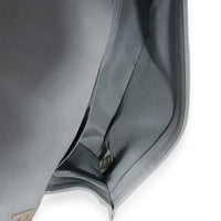 Light Blue Quilted Washed Caviar Old Medium Boy Handbag