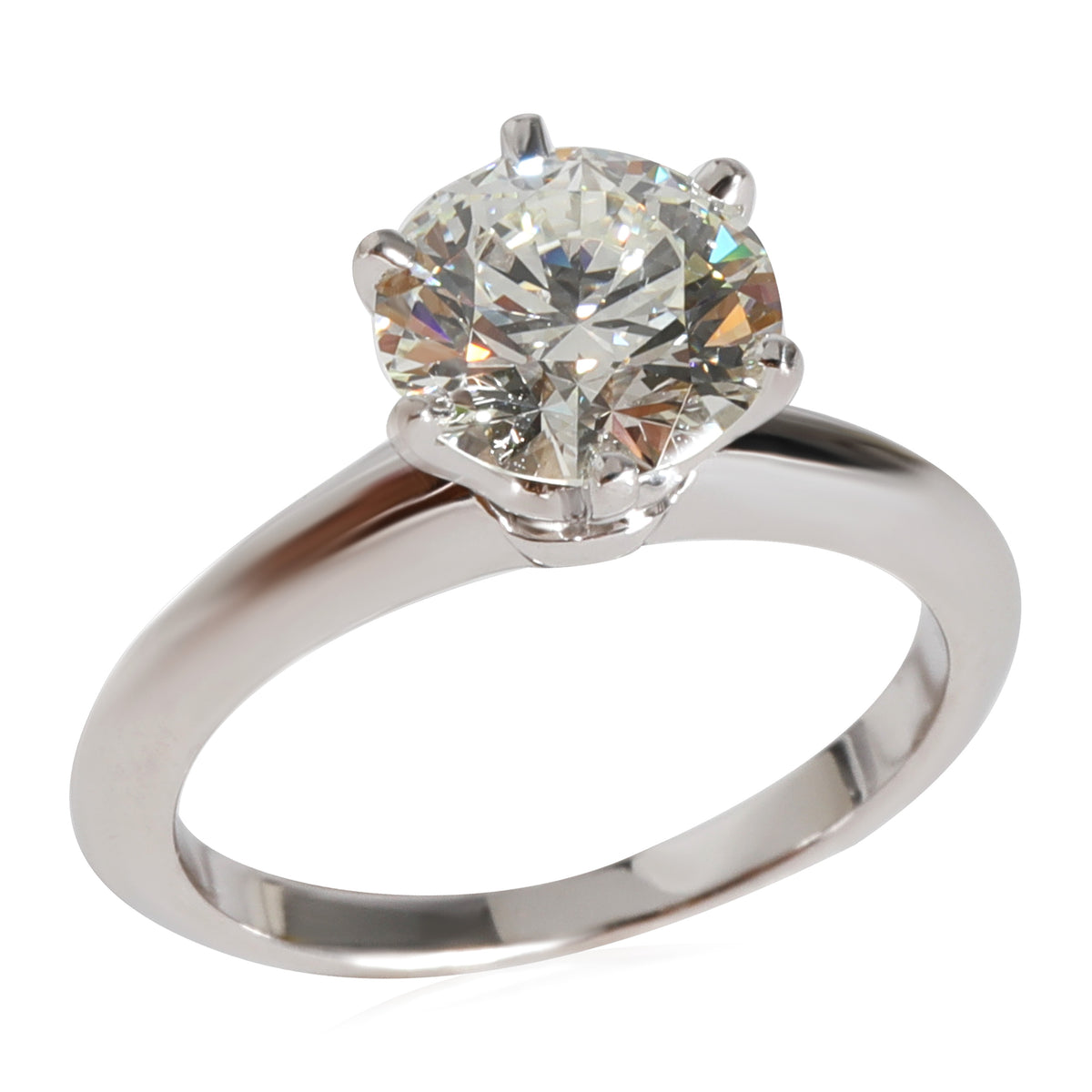 Diamond Solitaire Engagement Ring in Platinum H VS1 1.53 CT