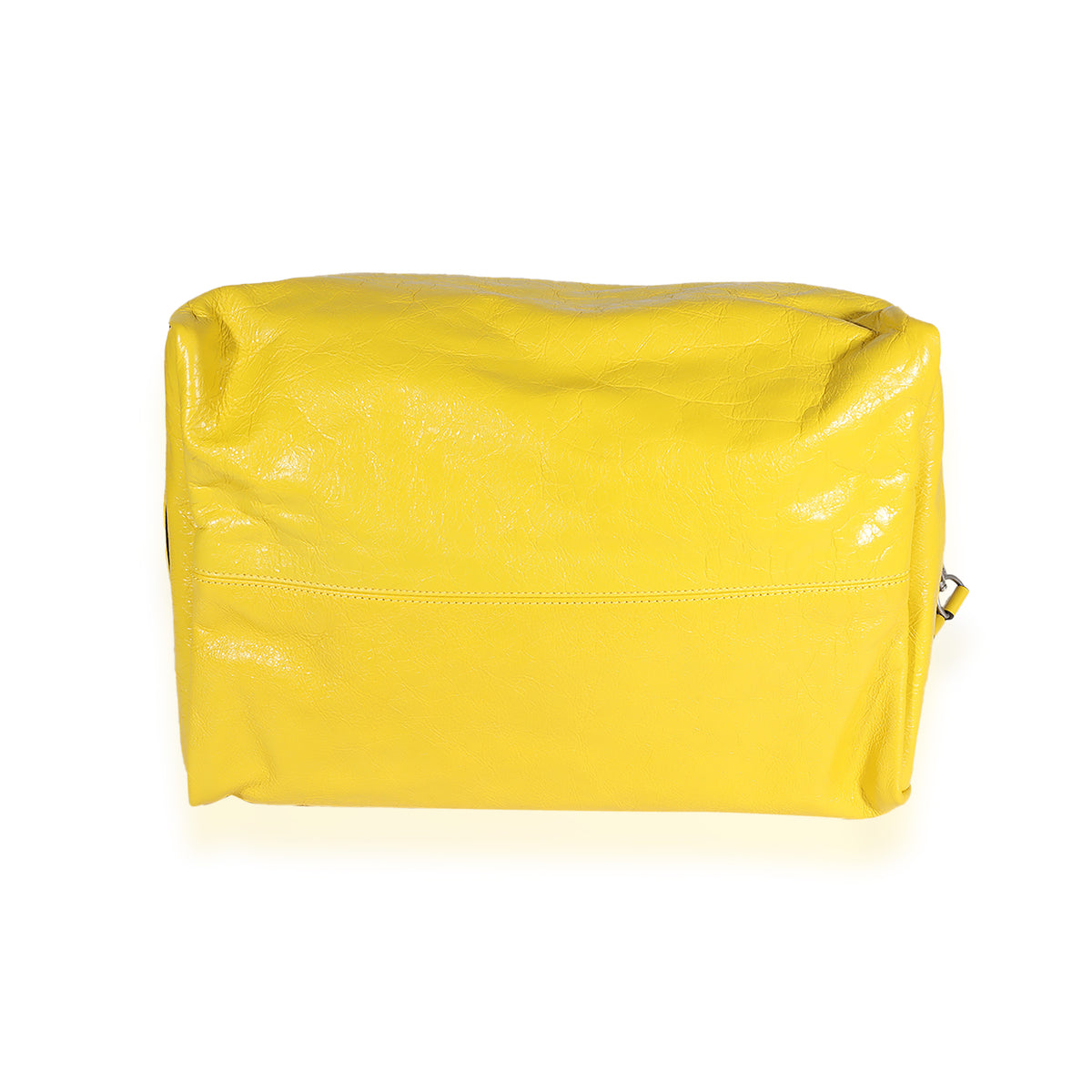 Yellow Soft Crinkled Leather Convertible Backpack Satchel