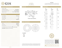 GIA Certified 1.30 Ct Round cut E VS1 Loose Diamond