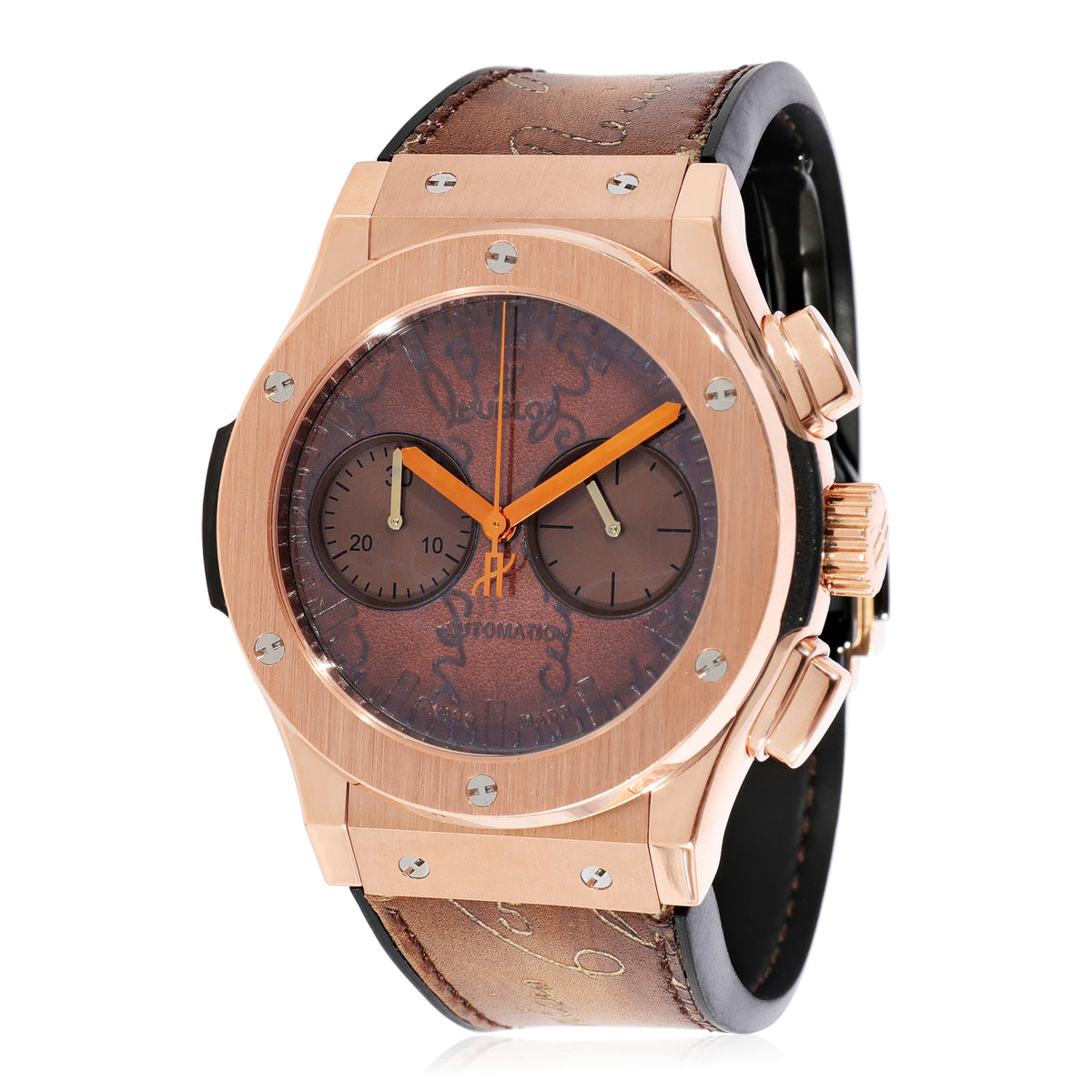 Berluti Scritto King Gold 521.OX.0500.VR.BER17 Mens Watch in  Rose Gold