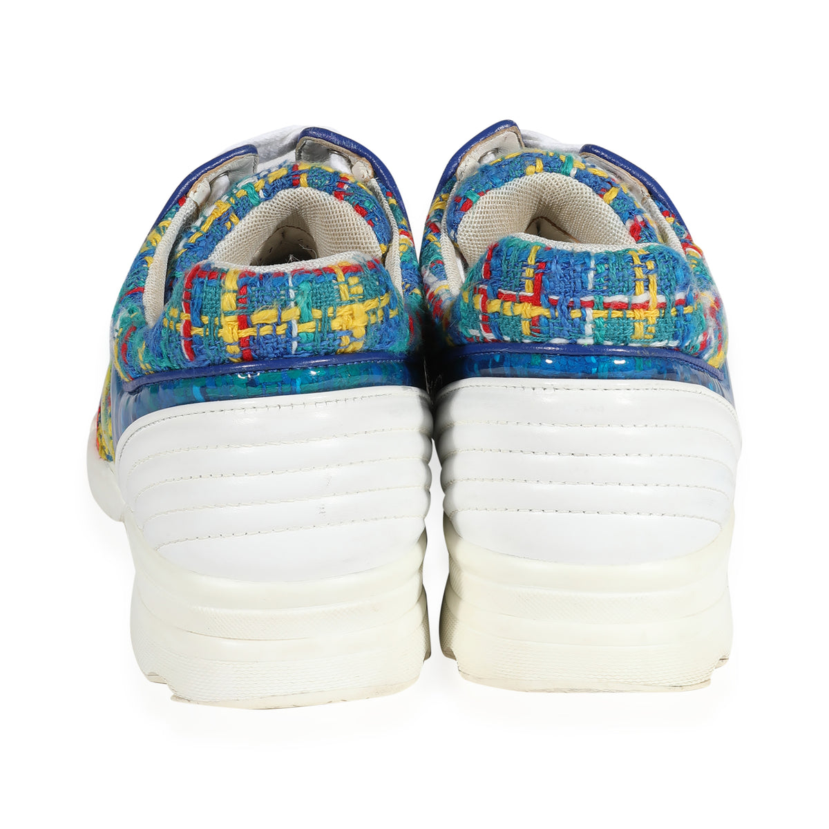 Chanel 17S Multicolour PVC Tweed Sneakers 40.5 bv