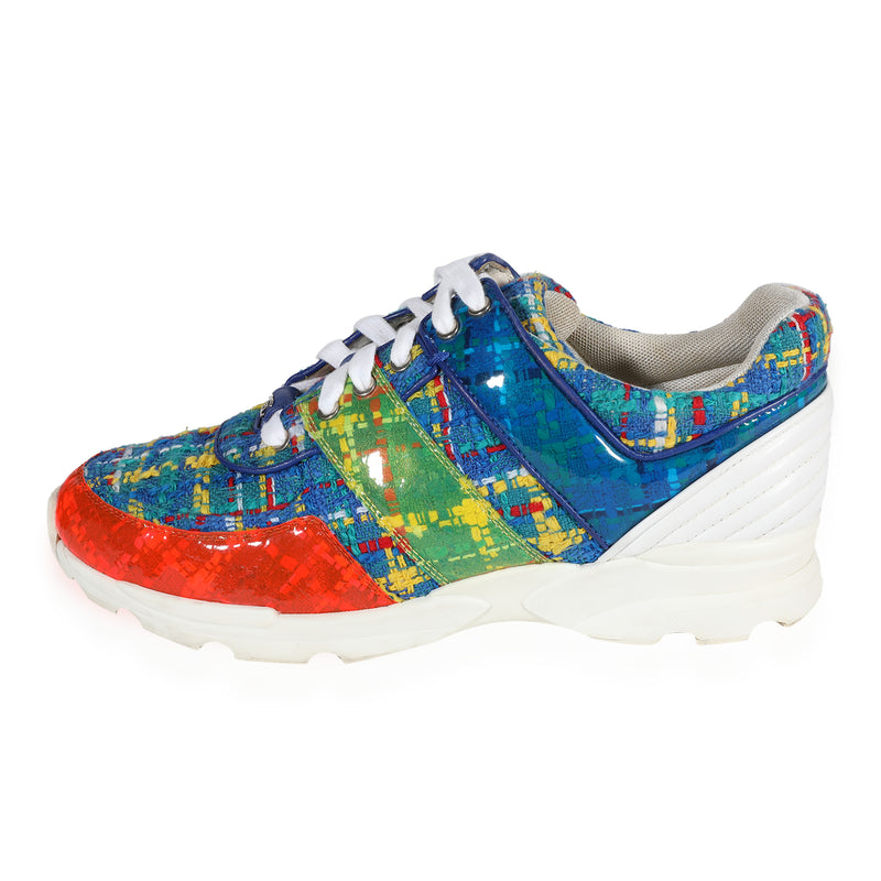 Chanel 17S Multicolour PVC Tweed Sneakers 40.5 fv