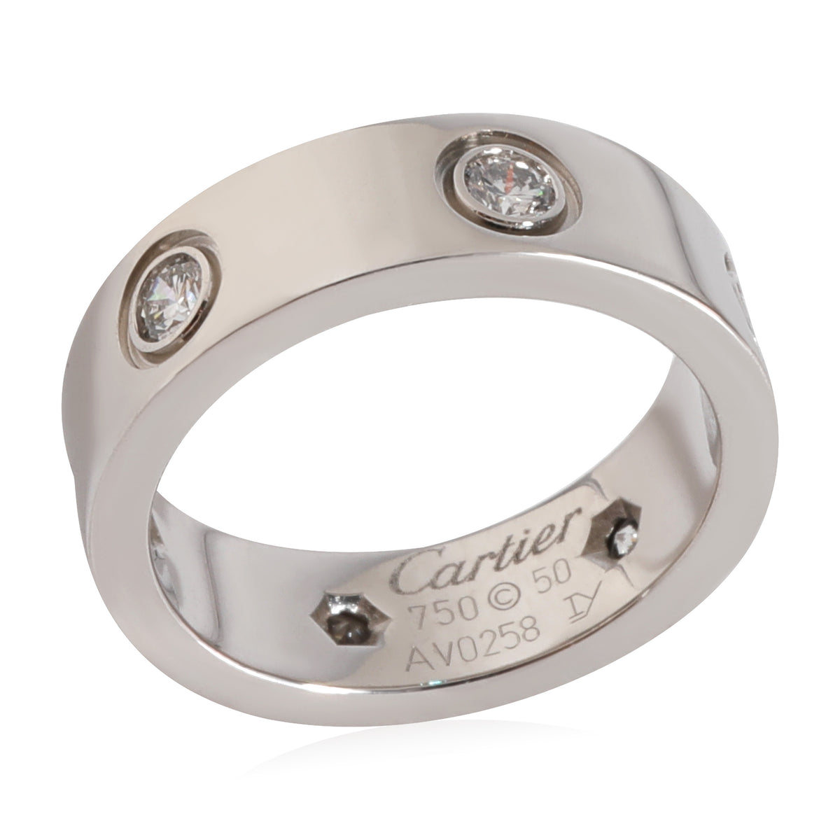 Love Ring, 6 Diamonds (White Gold)