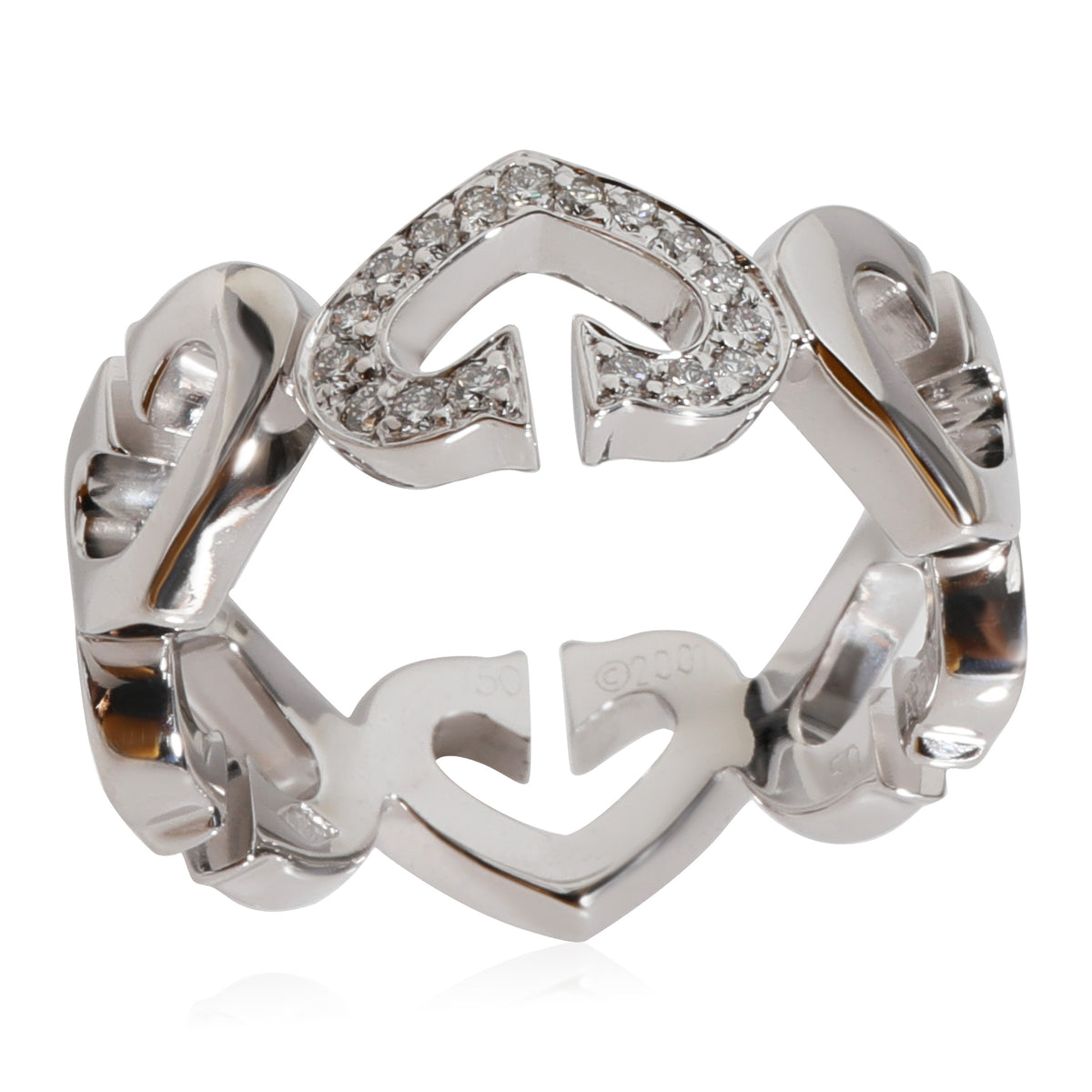 C Heart De Cartier Ring (White Gold)