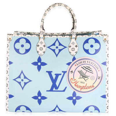 Blue Monogram Giant Canvas Hamptons Onthego GM