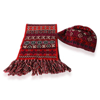 Kids Multicolor Monogram Cashmere Hat & Scarf Set