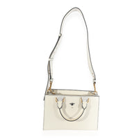 White Smooth Leather D-Bee Tote