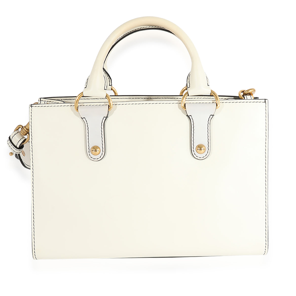 White Smooth Leather D-Bee Tote