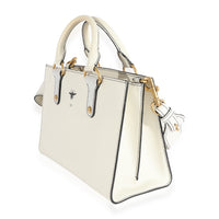 White Smooth Leather D-Bee Tote