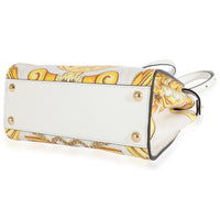 Fendi x Versace Fendace Gold Baroque & White FF Motif Mini Peekaboo Handbag box