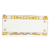 Fendi x Versace Fendace Gold Baroque & White FF Motif Mini Peekaboo Handbag stamp
