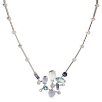 Meli Melo Diamond Necklace in 18k White Gold 0.3 CTW