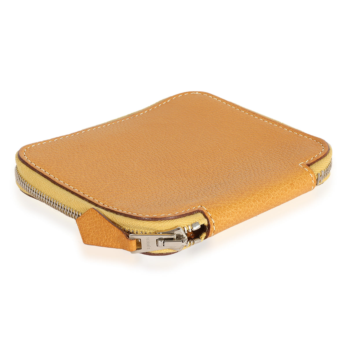 Natural Vache Liegee Azap Compact Wallet PHW