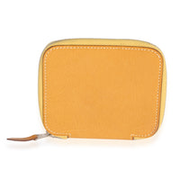 Natural Vache Liegee Azap Compact Wallet PHW