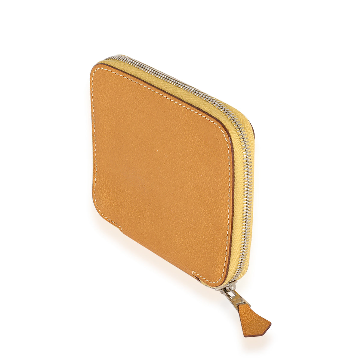 Natural Vache Liegee Azap Compact Wallet PHW