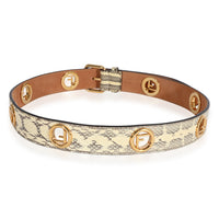 Black & Cream Python FF Motif Belt