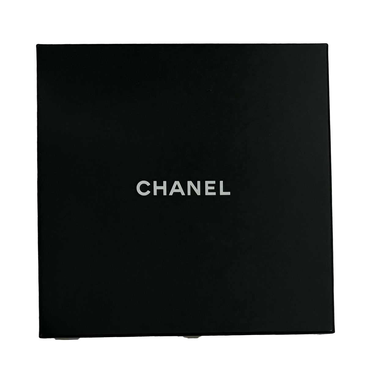Chanel Black Elastic Lambskin & Gold Chain CC Belt box
