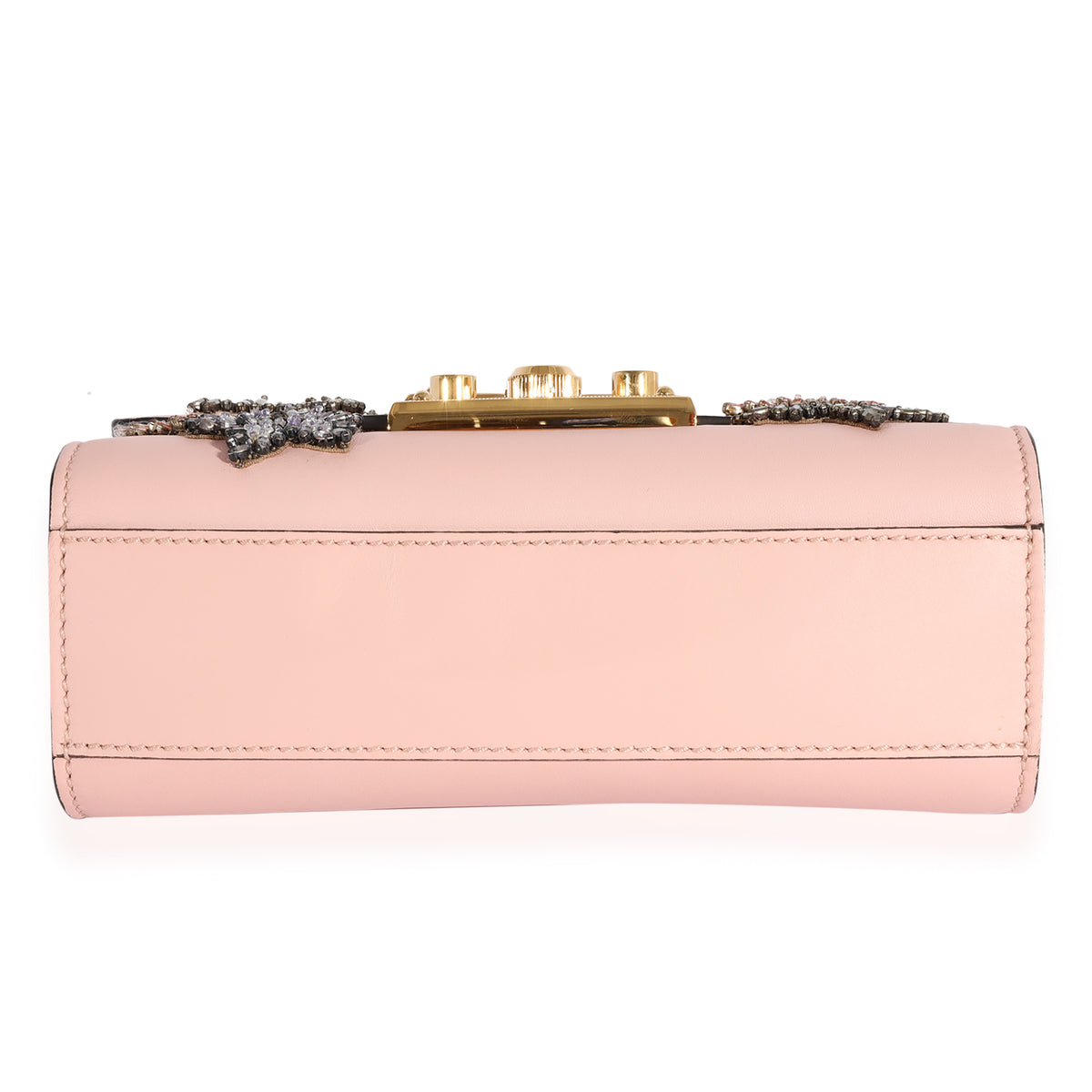 Crystal Star Pink Calfskin Small Padlock Bag