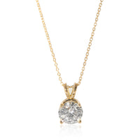 Diamond Solitaire Pendant in 18K Yellow Gold (1.66 CTW)