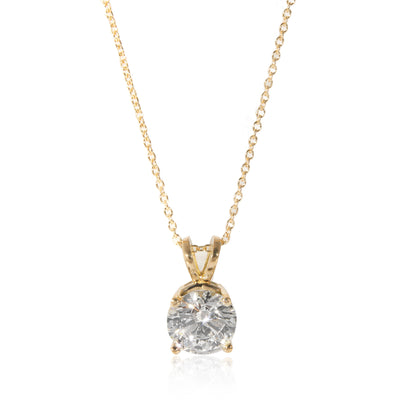 myGemma Diamond Solitaire Pendant in 18K Yellow Gold (1.66 CTW) fv