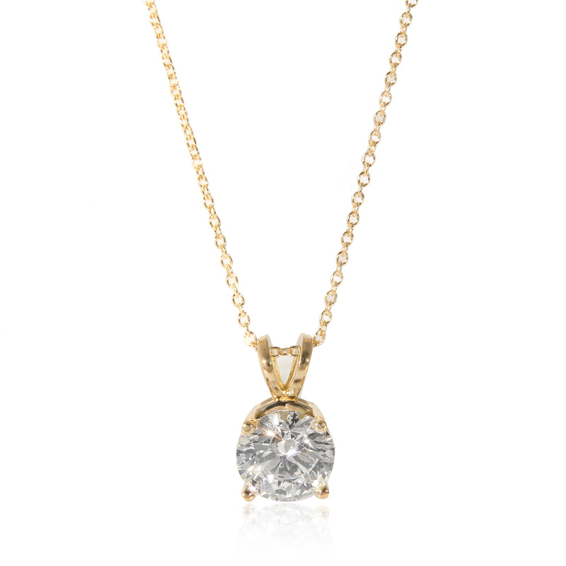 myGemma Diamond Solitaire Pendant in 18K Yellow Gold (1.66 CTW) fv