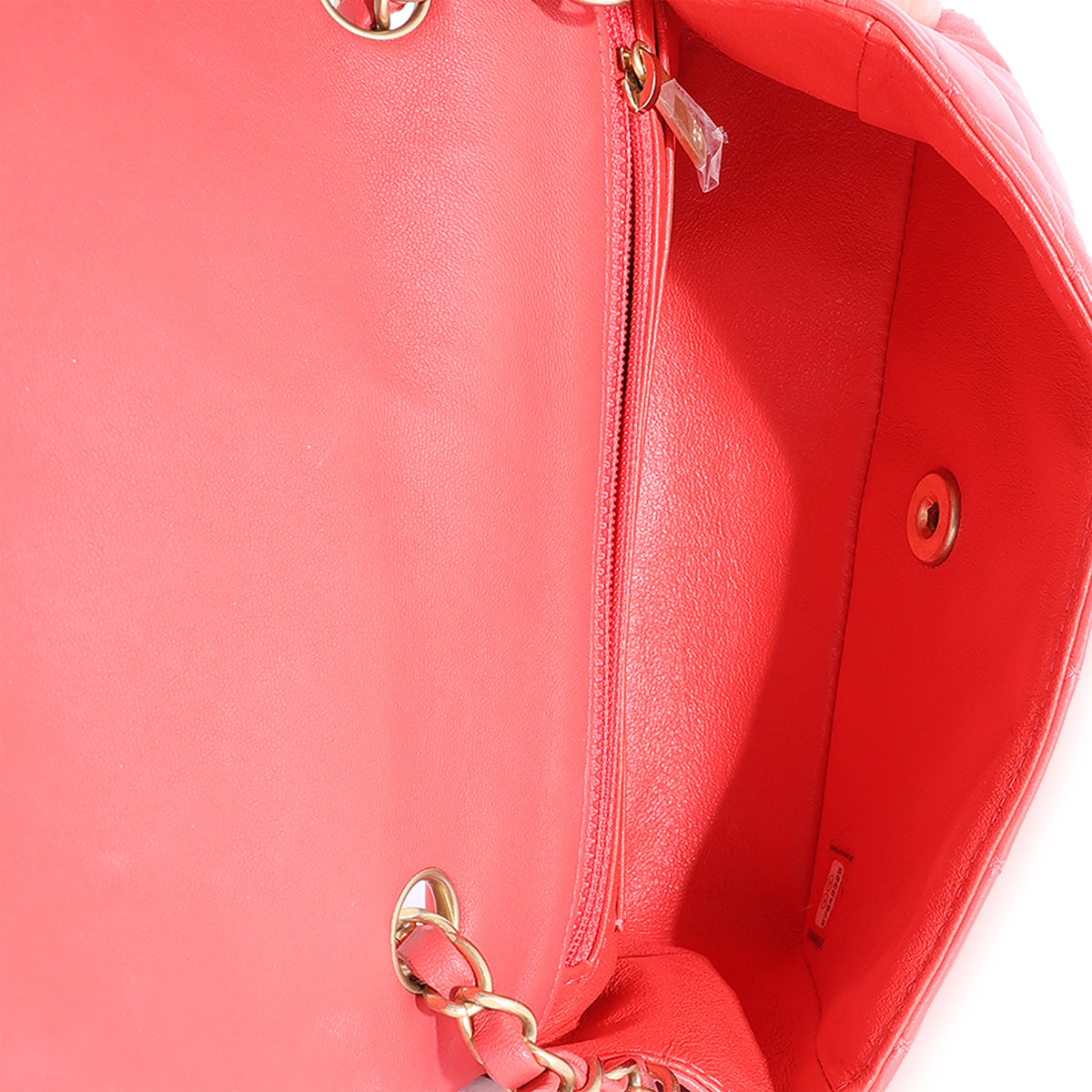 Chanel Coral Quilted Lambskin Mini Rectangular Classic Flap Bag Handbag ad1