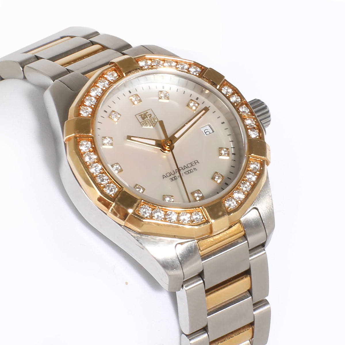 Aquaracer WAY1453.BD0922 Womens Watch in 18kt Stainless Steel/Yellow