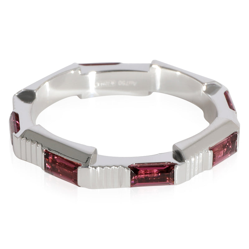 Gucci Link to Love Rubelite Band in 18K White Gold fv