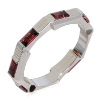 Link to Love Rubelite Band in 18K White Gold