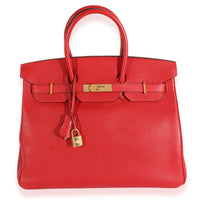 Rouge Casaque Epsom Birkin 35 GHW