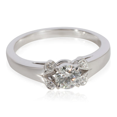 Ballerine Diamond Engagement Ring in Platinum F VVS2 0.35 CT