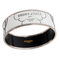 Hermès Brides de Gala Blanc Enamel Wide Bracelet 62