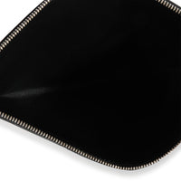 Black Intrecciato Leather Double Pouch Crossbody