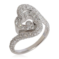 Chopard Happy Diamond Heart  Ring in 18k White Gold 0.86 CTW bv
