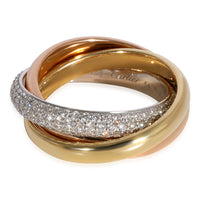 Trinity Diamond Ring in 18K 3 Tone Gold 0.99 CTW