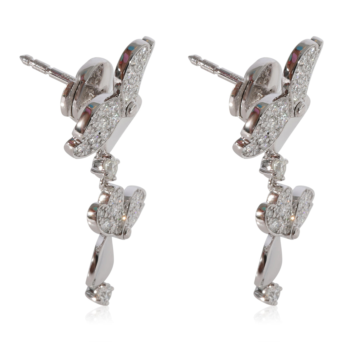 Paper Flowers Diamond Earrings in 950 Platinum 1.02 CTW